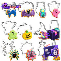 Ausstechformen Set 12 StüCk Edelstahl Halloween Keksausstecher KüRbis Geist