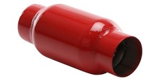 Cherry Bomb 87527CB - Glass Pack Series Steel Round Straight Neck Red Exhaust