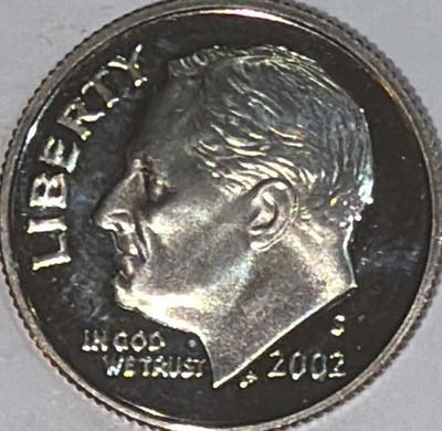  2002 S Roosevelt Clad Dime Proof (MS) **Free Shipping**