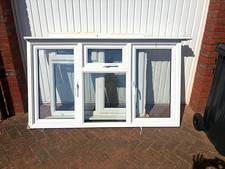 White uPVC Window, Clear Double Glazed, 1795mmx 1095mm