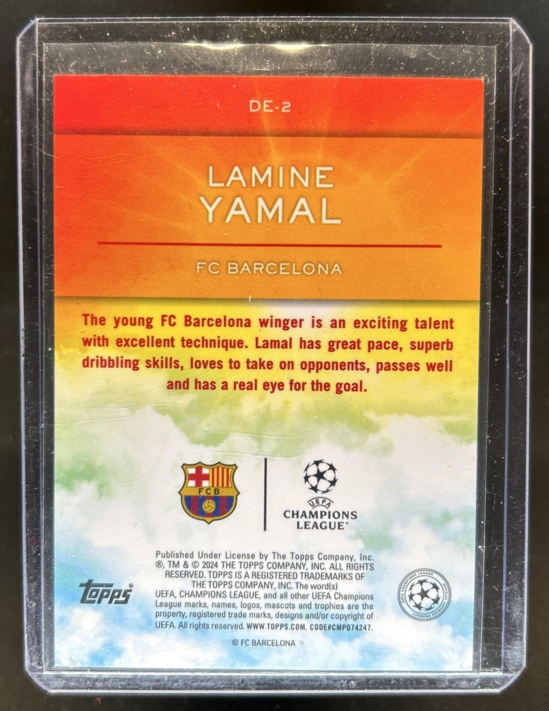 2023-24 Topps UEFA Superstars Lamine Yamal Destiny RC Rookie #DE-2 Barcelona view 2