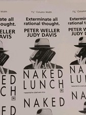 Naked Lunch 1991 Original Mini Ad Sheet David Cronenberg Burroughs Press Kit
