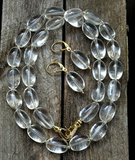 Set Kette Ohrringe nat&uuml;rlicher Bergkristall