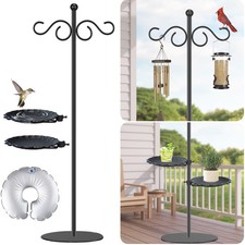 Upgraded 74" Shepherd's Hook for Bird Feeder   Floor Hanging Plant   W
