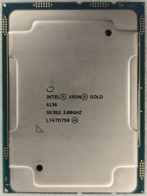 Intel XEON GOLD 6136 SR3B2 3.00GHZ 12 core 24.75MB 150W LGA-3647 CPU processor