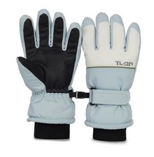 Kids Winter Ski Snow Gloves Waterproof Touchscreen for 7-12 Years Light Blue