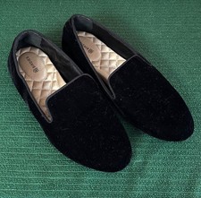 Birdies 7.5 Starling Black Velvet Loafers Slip On  Excellent