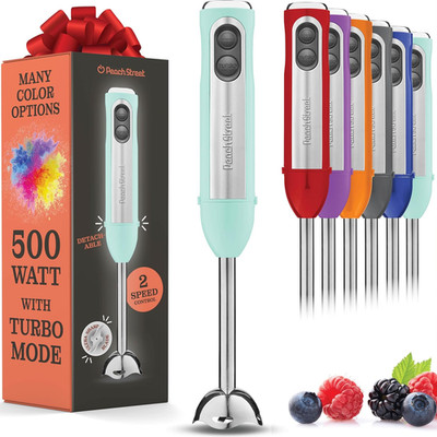 Powerful Immersion Blender, Electric Hand Blender 500 Watt with Turbo Mode, Deta