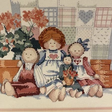 Vintage Dimensions Family Of Dolls Barbara Mock 3649 Counted Cross Stitch Kit