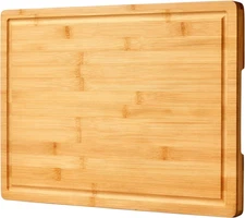 Extra Large Bamboo Kitchen Cutting Board Wood Chopping Board Butcher Block 18x12