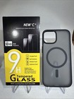 iPhone 13 6.1” Black MagSafe Case and 3 Pack 6.1” Glass Screen Protector