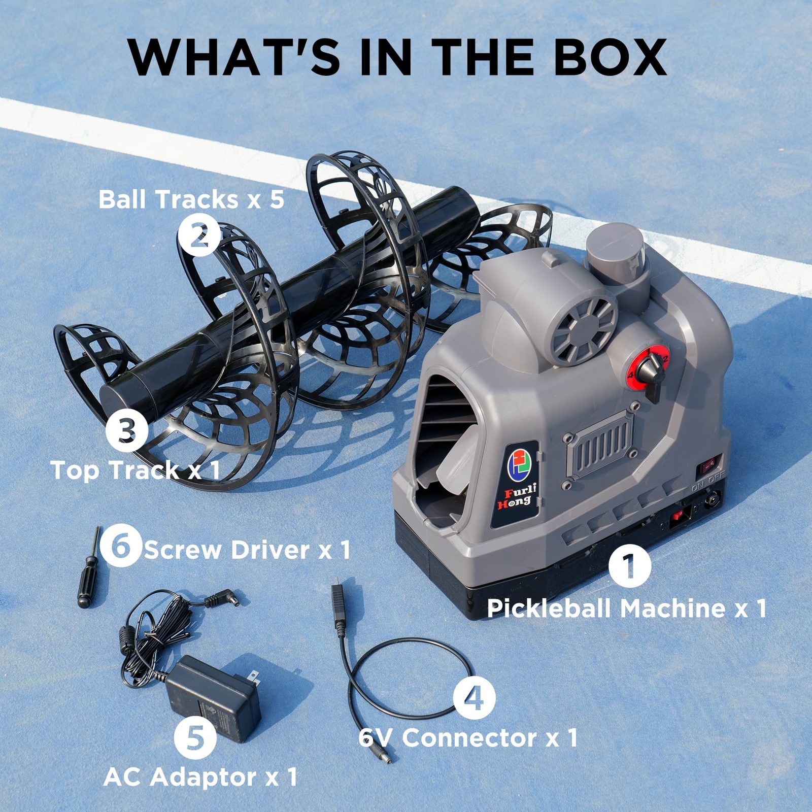 681PBH Pickleball Machine with Auto Swing, 3 Angles  4 Speeds Adjustable, Por...