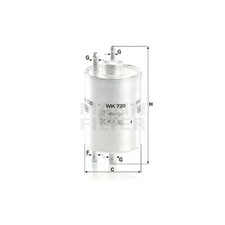 MANN WK720 Fuel Filter Fits Mercedes-Benz S-Class S 63 AMG CL 500 CL 600