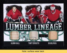 2021-22 Leaf Lumber Lineage Relics Emerald 3/3 Glenn Hall Tony Esposito READ 0q0