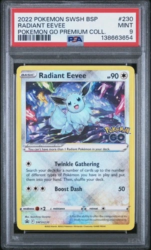 2022 POKEMON SWSH BLACK STAR PROMO #230 RADIANT EEVEE PSA 9