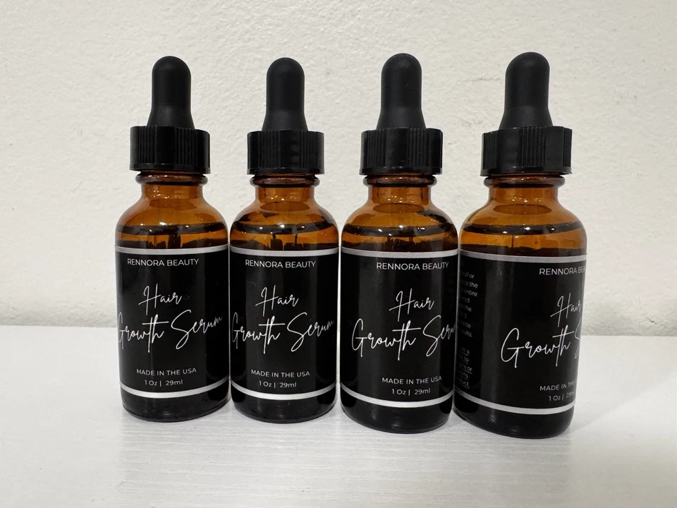 Sérum para crescimento capilar Rennora com ervas orgânicas e vitaminas naturais óleo de hortelã-pimenta - Imagem 2 de 2