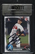 BAS 2016 Bowman Draft Picks Ian Anderson #BD-120 Seal of Authenticity Auto