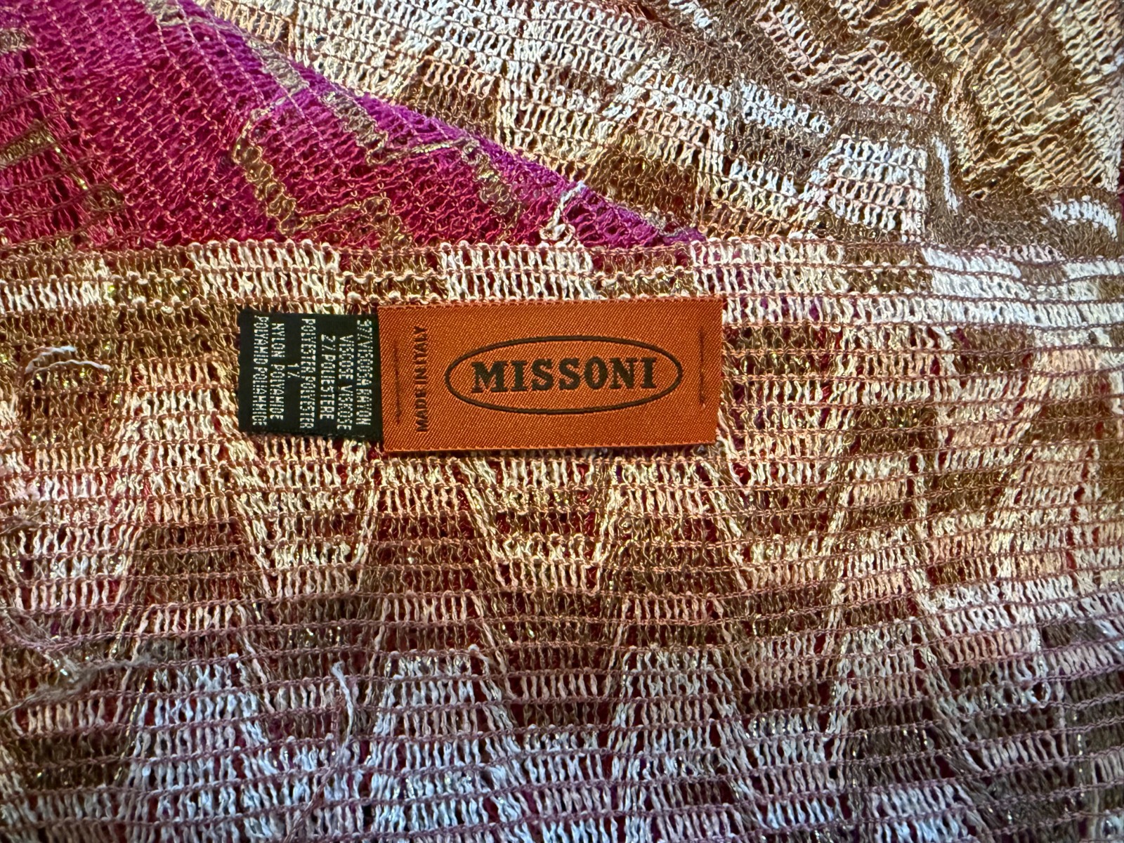 MISSONI Scarf Long/Rectangular Multi Metallic - N… - image 2