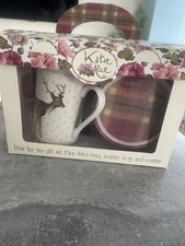 Image of Katie Alice Time For Tea Gift Set-China Mug, Scatter Tray Coaster Cottage Flower
