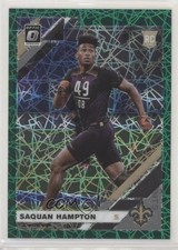 2019 Panini Donruss Optic Rookies Green Velocity Prizm Saquan Hampton #138 xq3
