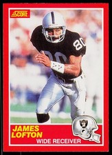 James Lofton, 1989 Score, #213, Los Angeles Raiders
