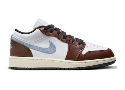 Size 7Y - Jordan 1 Low Mocha Blue Grey (GS) - New