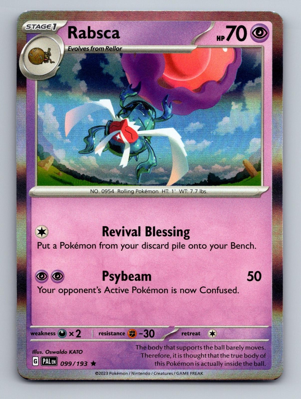 Rabsca 099/193 Rare Paldea Evolved Pokemon Near Mint Holo
