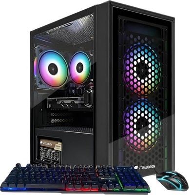 STGAubron Gaming PC Desktop,Core i5 up to 3.6GHz,RX 560 4G,16G,512G,W11H