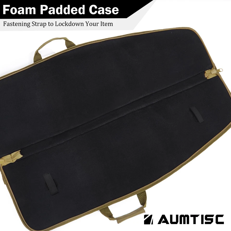 Tactical Soft Case, Shotgun Carrying Range Bag for Scoped, Khaki 38 - Image 3 of 4
