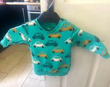M&S Baby 2pc Cars Fleece Sweatshirt & Drawstring Trousers Set 3-6M Turq