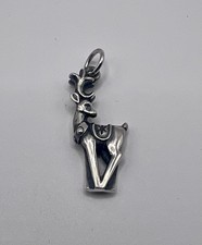 James Avery Retired Sterling Silver 3D Reindeer Charm