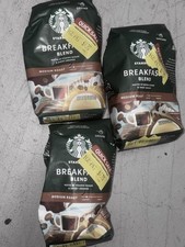 3 Ct Starbucks Ground Medium Roast Coffee, Breakfast Blend, 100 Arabica 18oz