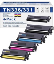 TN336 TN331 Toner 4-Pack for Brother HL-L8350CDW MFC-L8850CDW High Yield
