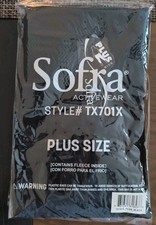 Women's High Waist Leggings Black Fleece Lined Plus Size Sofra NWT TX701X