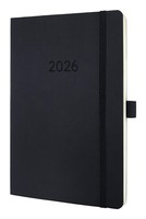 SIGEL C2537 Conceptum Agenda Semanal 2025, Aprox. A6, Gris Oscuro, Tapa Blanda, Dos Páginas = Una Semana, 176 Páginas