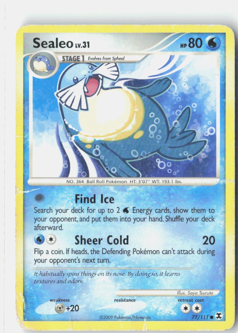 Sealeo Rising Rivals 77/111 Vintage Pokemon Card Normal
