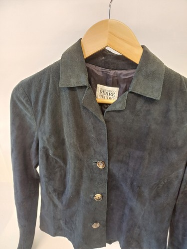 Gianfranco Ferre Studio Goat Leather Three Button Jacket Size S - Picture 16 of 17