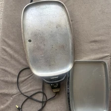 vintage Faberware Automatic electric griddle Cord Works Grease Pan Model 260