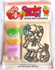 Strawberry Shortcake Bake It Stained Glass Angel Cake Souffle Rare NEW Vtg 80s