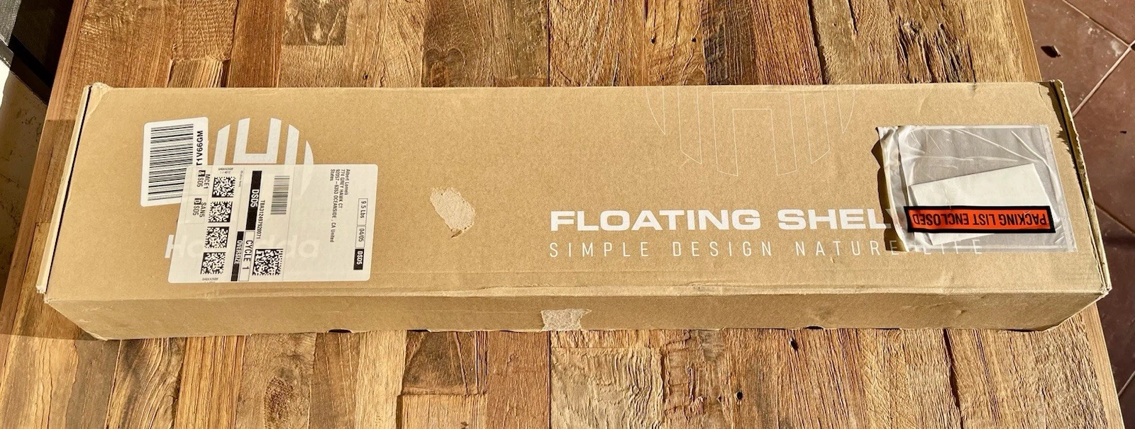 Habudda Floating Wood Shelves Unfinished White 30"x6.5” (2 Pack) FREE SHIPPING!!