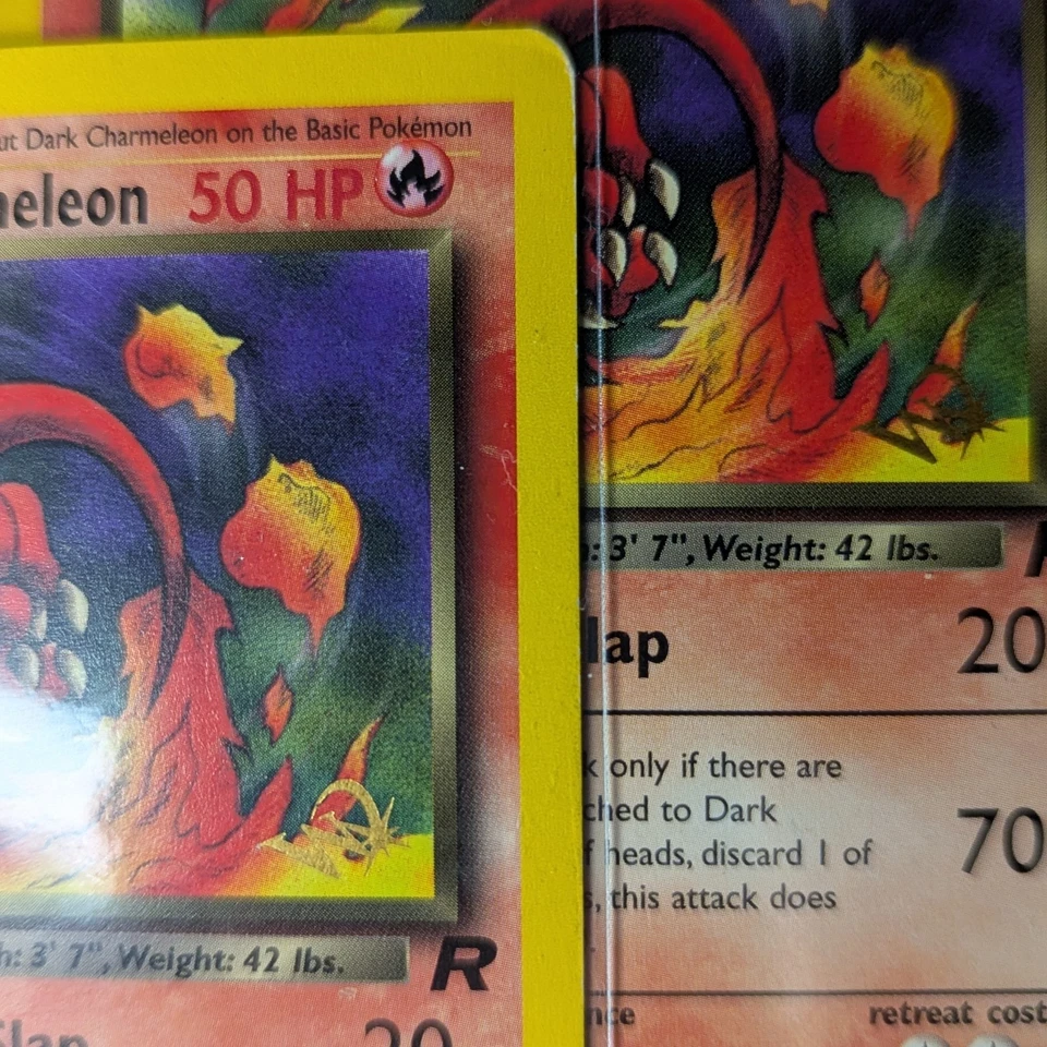 Dark Charmeleon 32/82 [Gold W Stamp] Team Rocket Promo Stamped [LP] Pokemon TCG - Imagem 3 de 4