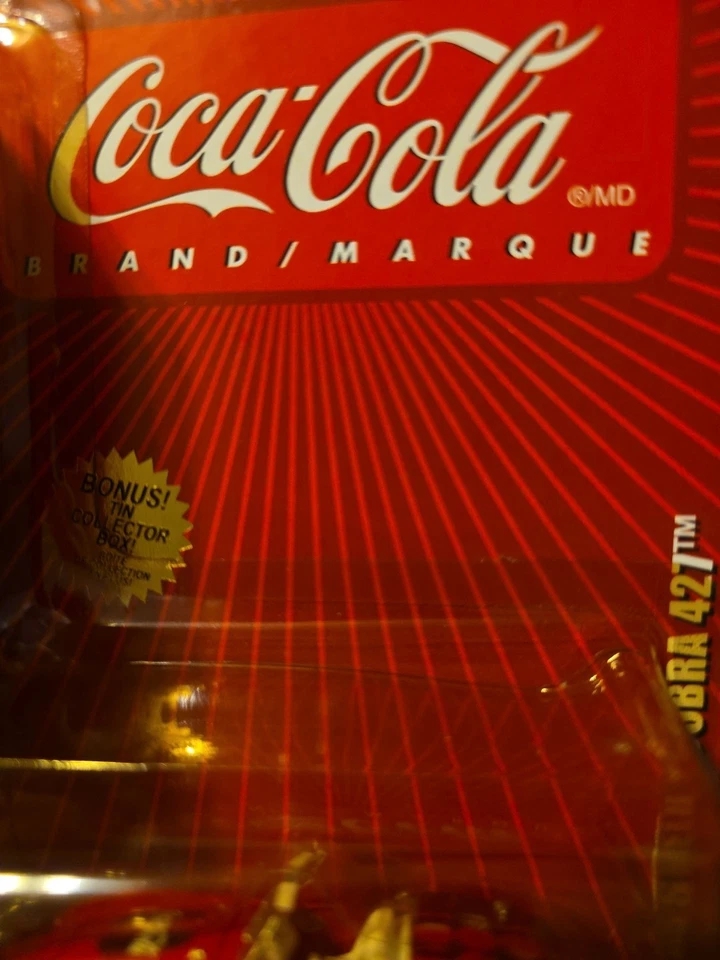 JOHNNY LIGHTNING 1965 SHELBY COBRA 427 w/COCA COLA COLLECTOR TIN  1/64 - Image 4 of 4