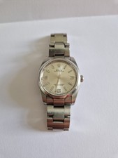 Rolex Oyster Perpetual 36mm Silver Arabic 3 6 9 Dial 116000 G Serial