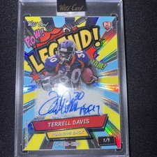 Terrell Davis, RJ Harvey Wild Card Rookie And Legend 1/1 Dual Back To Back Auto