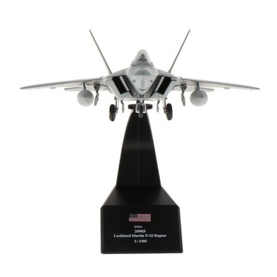 1:100 Alloy F-22 Fighter Raptor Flugzeug Diecast Modell mit