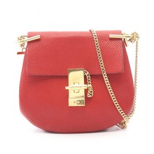 Borsa a tracolla Chloe Drew tracolla catena pelle rossa usata donna