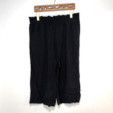 Terra & Sky Casual Black Pants Wide Leg Relax...