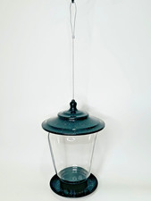 Backyard Glory Enameled Metal & Glass Hanging Bird Feeder Hopper 5.5 lbs Seed