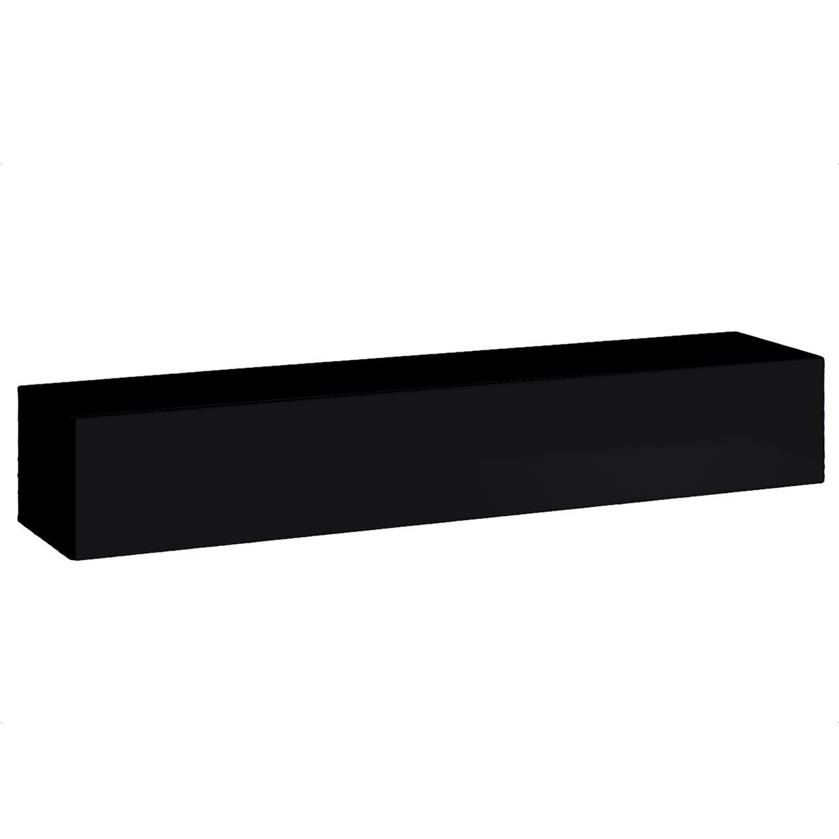 Banc TV design Switch 180cm en noir laqué et mat, l'élégance minimaliste italienne