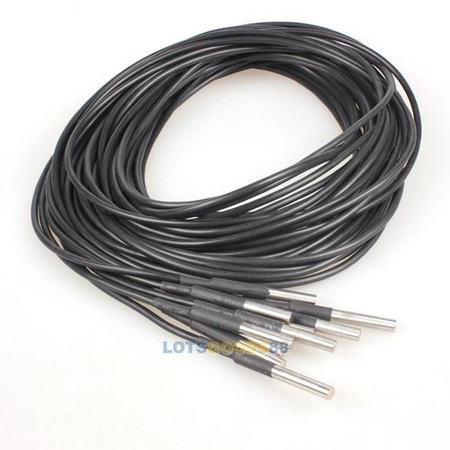 10 Stück 2M Wasserdicht Temperaturtemp Sensorfühler DS18b20 LS4G